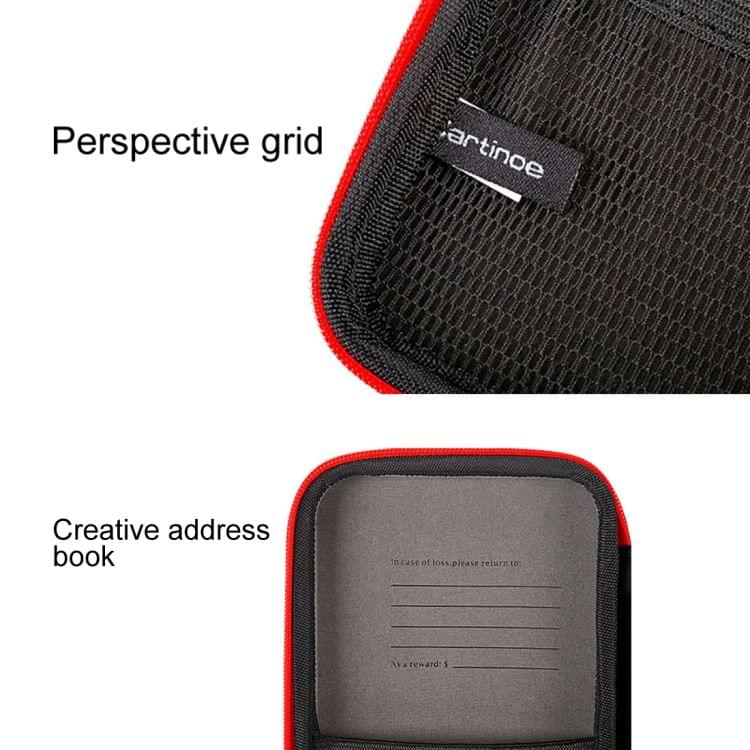 Cartinoe Portable Multi-function Digital Travel Storage Bags Storage Box(Red)