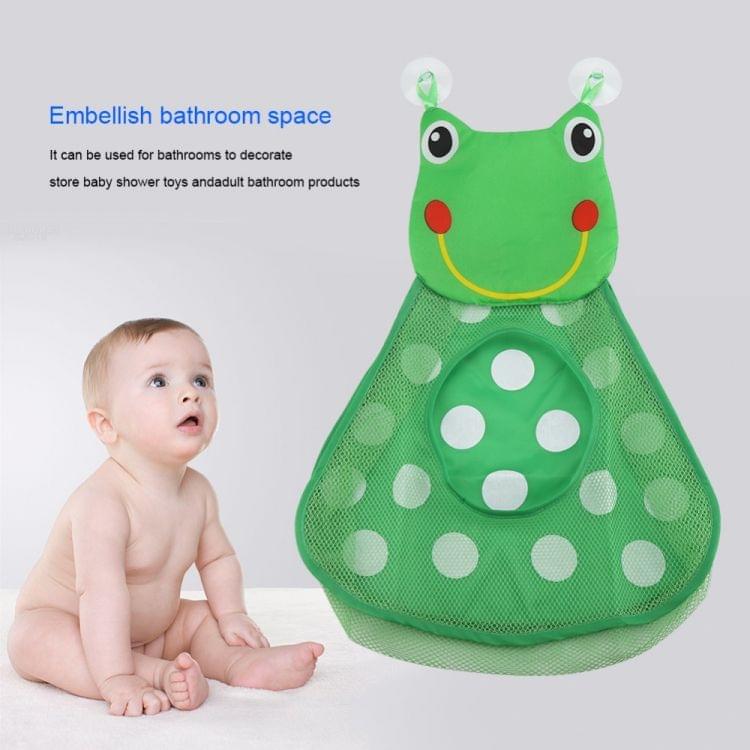 Baby Shower Bath Toys Storage Mesh Bag with Strong Suction Cups(Yellow)