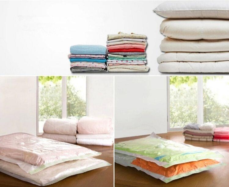 3 PCS Hot Vacuum Bag Storage Organizer Transparent Border Foldable Extra Large Seal Compressed Travel Saving Space Bags(80x110cm)