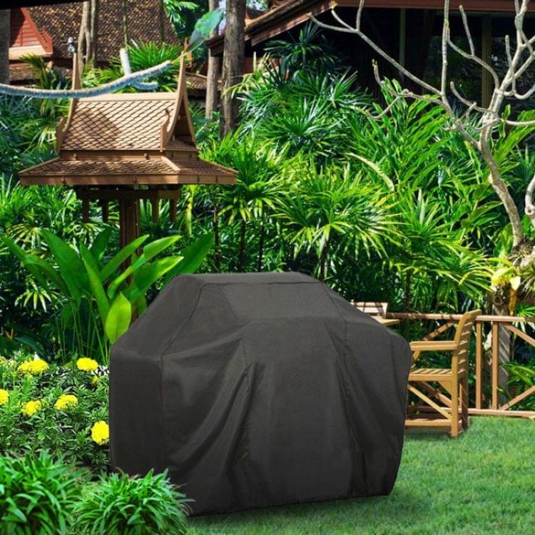 Outdoor Anti-UV Waterproof Dust-proof 210D Oxford Cloth BBQ Square Protective Bag Charcoal Barbeque Grill Cover, Size: 100x60x150cm (Black)