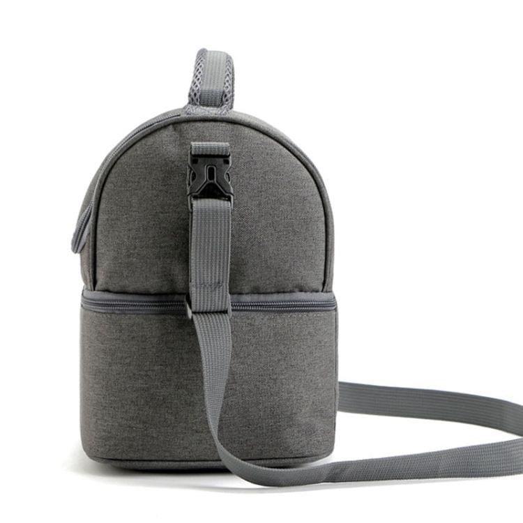 Outdoor Travel Lunch Bag Aluminum Film Insulation Bag Picnic Bag(Black)