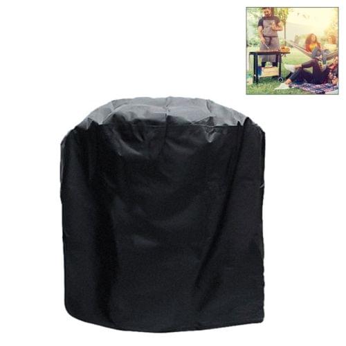 Outdoor Anti-UV Waterproof Dust-proof 210D Oxford Cloth BBQ Circle Protective Bag Charcoal Barbeque Grill Cover, Size: 58x77cm (Black)