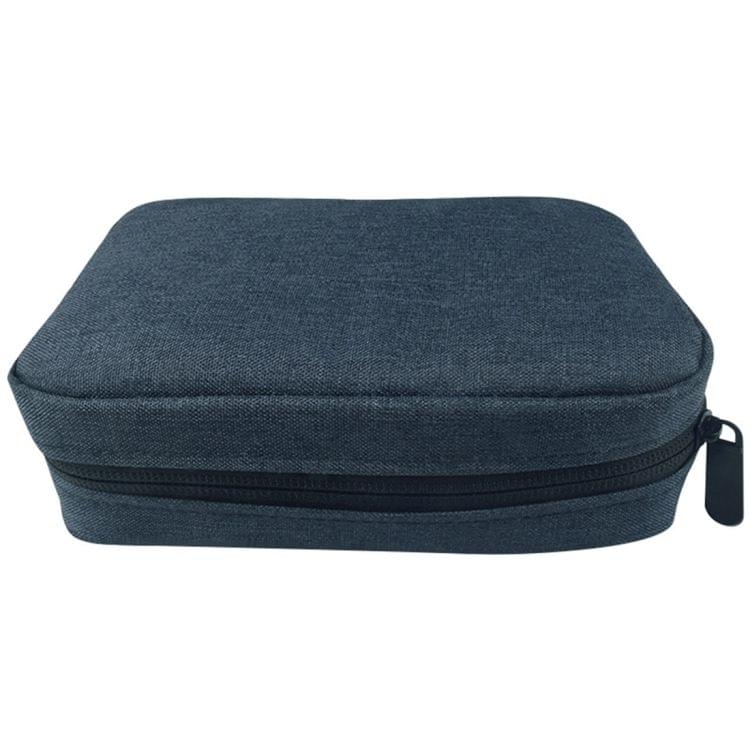 Simple Multi-functional Digital Device Travel Storage Bag for Phones, Power Bank, U-disk, Earphones, Data Cable and etc, Big Size: 23*11*5cm(Navy Blue)