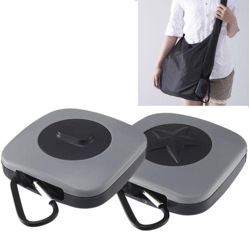 Creative Rotating Foldable Shopping Storage Bag Portable Large Capacity Eco-friendly Nylon Storage Bag, Random Pattern Delivery(Grey)