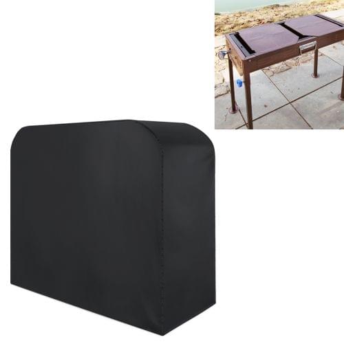 Anti-UV Waterproof Dust-proof 210D Oxford Cloth Folding BBQ Protective Cover Outdoor Gas Charcoal Electric Barbeque Grill Cover, Size: 145*61*117cm(Black)