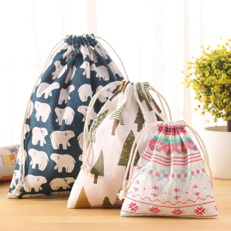 Reusable Shopping Bag Printing Unisex Foldable Cotton Drawstring Storage Bag, Size:M(Whale)