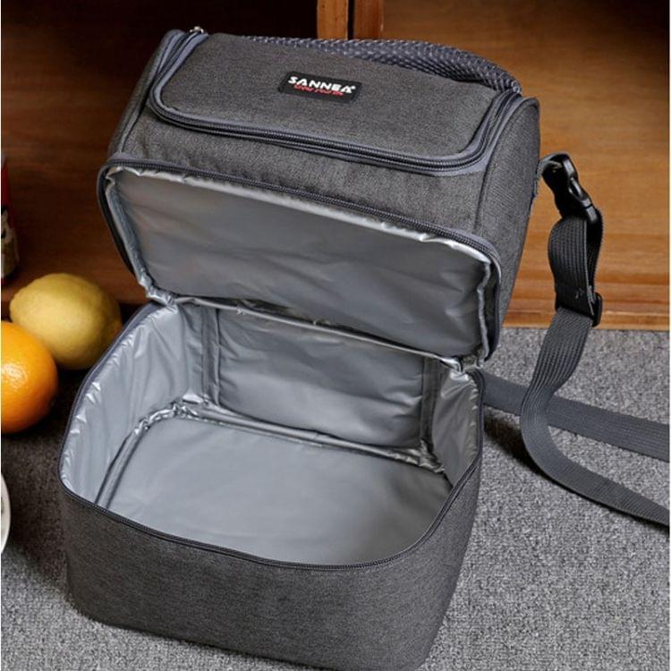 Outdoor Travel Lunch Bag Aluminum Film Insulation Bag Picnic Bag(Blue)