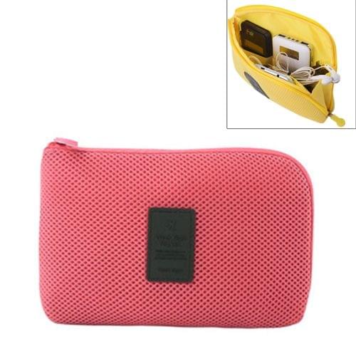 Shockproof Portable Digital Storage Pocket Travel Cosmetic Organizer Bag, Size: 12.5cm x 16cm x 3cm(Red)