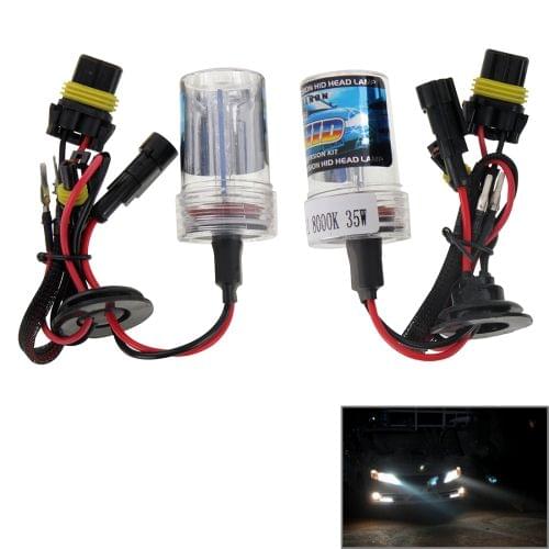 DC12V 35W H11 HID Xenon Light Single Beam Super Vision Waterproof Head Lamp, Color Temperature: 8000K, Pack of 2