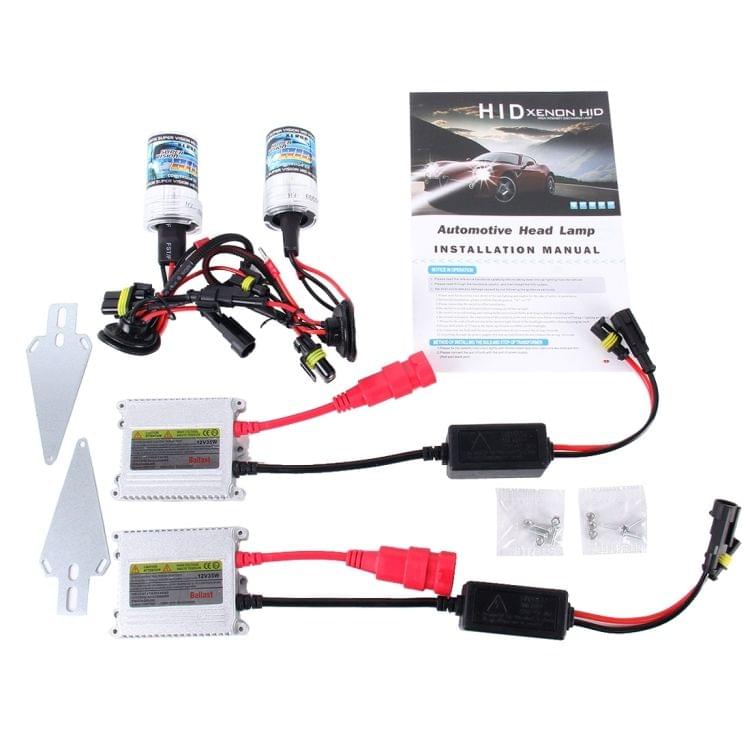 DC12V 35W 2x H11 Slim HID Xenon Light, High Intensity Discharge Lamp, Color Temperature: 8000K