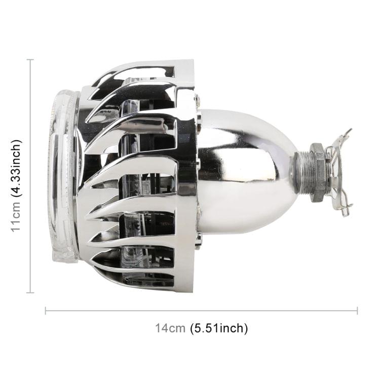 IPHCAR F2S 2 PCS H1 2.5 inch 12V Double Light Bi-Xenon Projector Lens Headlight with Light Bulb for Left Driving (White Light)