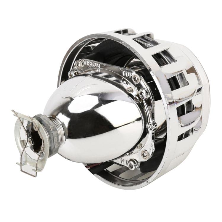 IPHCAR F2S 2 PCS H1 2.5 inch 12V Double Light Bi-Xenon Projector Lens Headlight with Light Bulb for Left Driving (White Light)