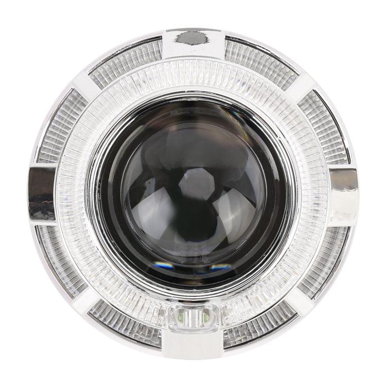 IPHCAR M99 2 PCS H1 2.5 inch 12V Double Light Bi-Xenon Projector Lens Headlight with Light Bulb for Right Driving (Red Light)