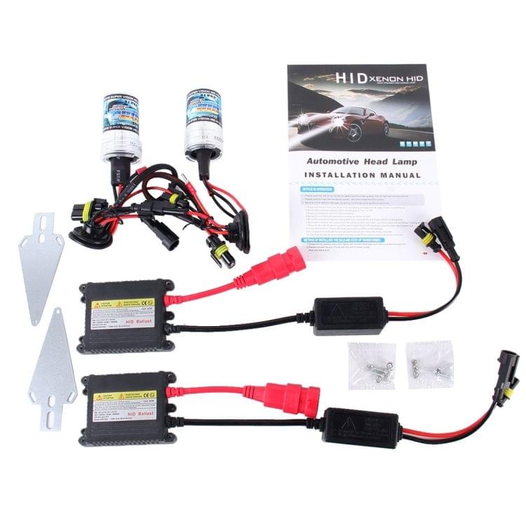2PCS 35W HB4/9006 2800 LM Slim HID Xenon Light with 2 Alloy HID Ballast, High Intensity Discharge Lamp, Color Temperature: 8000K