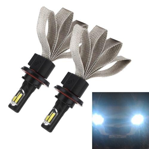 2 PCS S7 H13 40W 3200 LM 6000K IP68 Car Headlight with 2 COB Lamps and Heat Dissipation Cable, DC 9-30V(White Light)