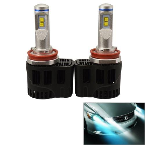 2 PCS ZY-H8/H11JGDP6-55W Philips MZ 5200LM 6000K White Light Car LED Head Lamp with Driver, DC 11-30V