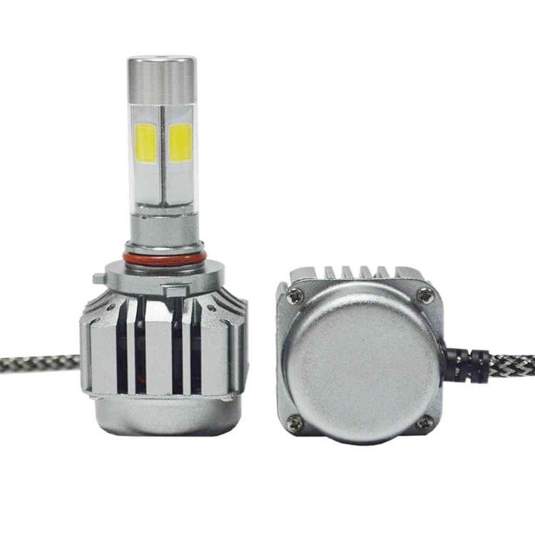 2 PCS  V8 H10/9005 36W 4800LM 6000K White Light Car 4 COB LEDs Headlight Kit, DC 12-24V