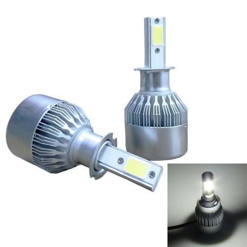 2 PCS C9 H3 18W 1800LM 6000K Waterproof IP68 Car Auto LED Headlight with 2 COB LED Lamps, DC 9-36V(White Light)