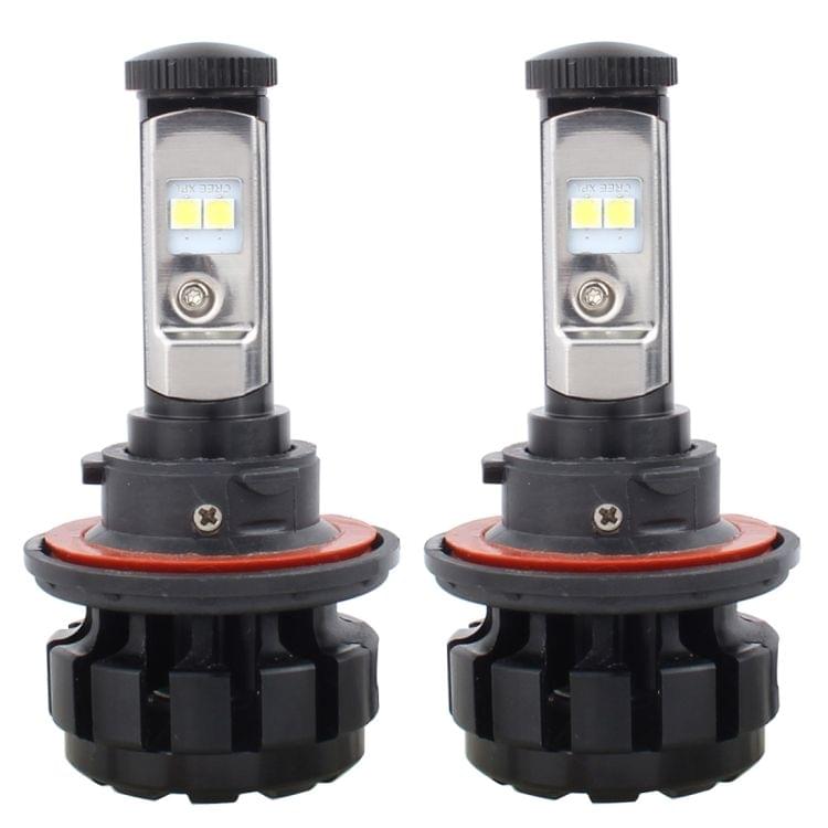 2 PCS H13 40W 4800 LM 6000K IP67 Car Headlight with 4 CREE XPL Lamps, DC 9-30V