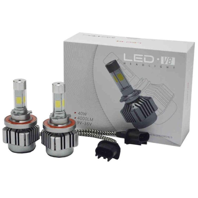 2 PCS WEIYAO V8 H13 36W 4800LM 6000K Car 4 COB LEDs Headlight Kit, DC 12-24V