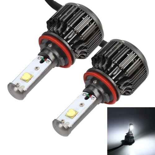 2 PCS K7 H8/H11 30W 3600 LM 6000K Waterproof IP68 Car Headlight with 2 CREE Lamps, DC 9-36V(White Light)