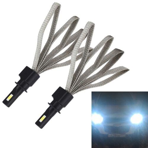 2 PCS S7 H3 40W 3200 LM 6000K IP68 Car Headlight with 2 COB Lamps and Heat Dissipation Cable, DC 9-30V(White Light)