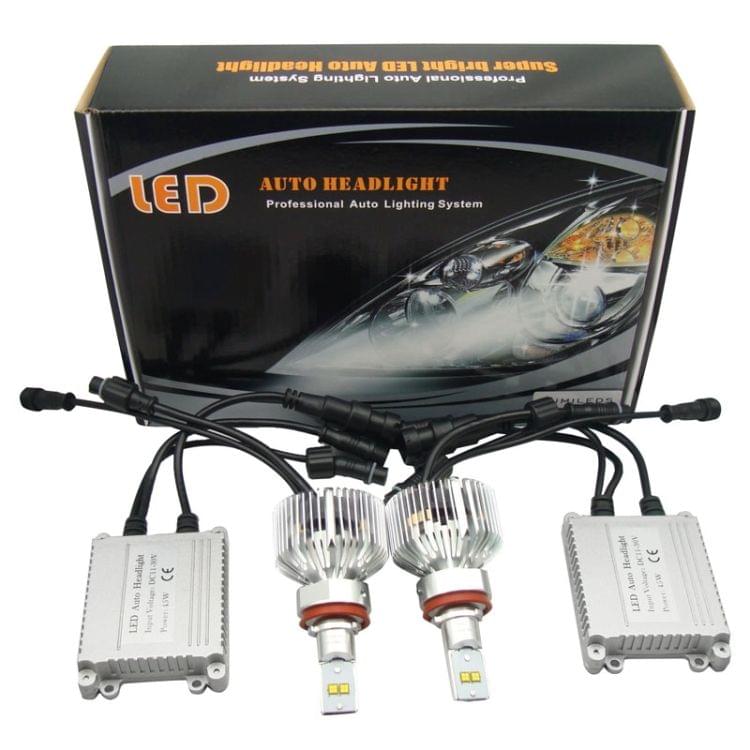 2 PCS H8(H11) 45W Philips MZ 4500LM 6000K White Light Car LED Head Lamp with Driver, DC 11-30V