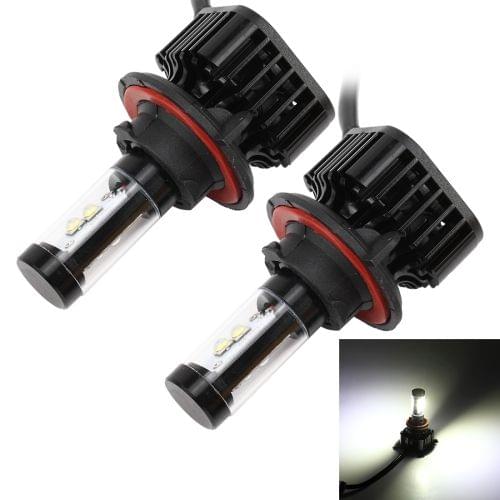 2 PCS K8 H13 40W 4000 LM 6000K Car Headligh with 4 CREE Lamps, DC 9-36V(White Light)