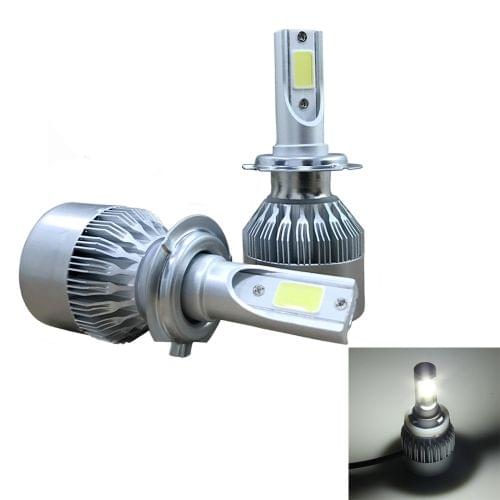 2 PCS C9 H7 18W 1800LM 6000K Waterproof IP68 Car Auto LED Headlight with 2 COB LED Lamps, DC 9-36V(White Light)