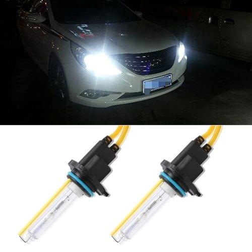 2 PCS 9006 55W 2500LM 5500K White Light HID Conversion Kit LED Car Headlight Lamp Fog Light, Yellow Shell, AC 12V