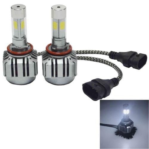 2 PCS WEIYAO V8 H8 36W 4800LM 6000K White Light Car 4 COB LEDs Headlight Kit, DC 12-24V