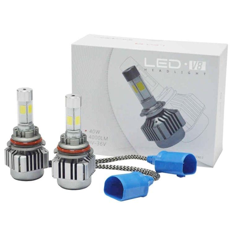 2 PCS WEIYAO V8 9007 36W 4800LM 6000K White Light Car 4 COB LEDs Headlight Kit, DC 12-24V