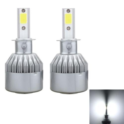 2 PCS  H3 18W 1800 LM 6000K IP68 Canbus Constant Current Car LED Headlight with 2 COB Lamps, DC 9-36V(White Light)