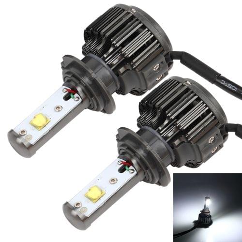 2 PCS K7 H7 30W 3600 LM 6000K Waterproof IP68 Car Headlight with 2 CREE Lamps, DC 9-36V(White Light)