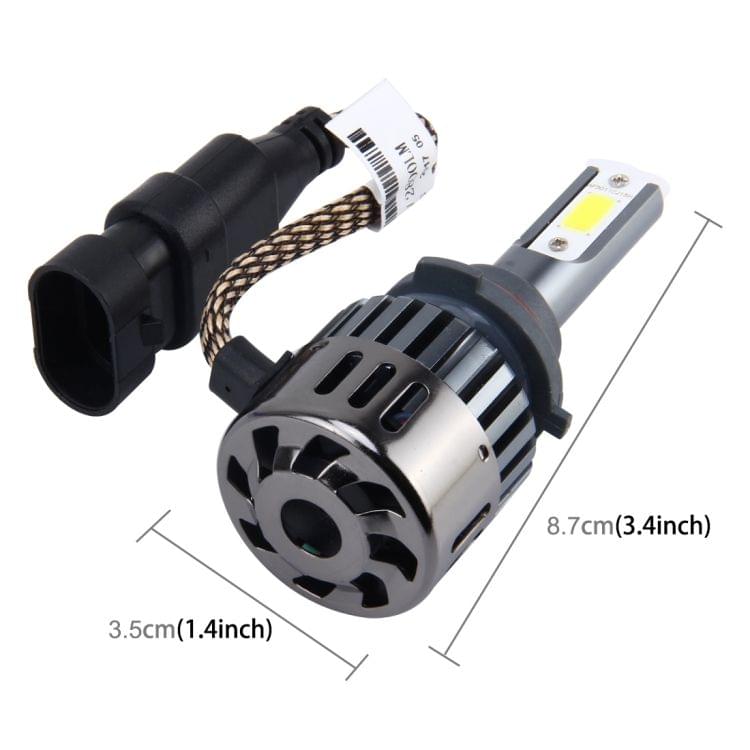 2 PCS 9005 32W 2800 LM 6000K Car Auto LED Headlight with 2 COB LED Lamps, DC 9-18V(White Light)