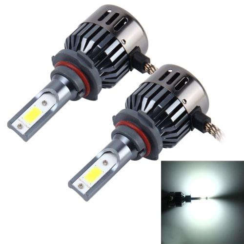 2 PCS 9005 32W 2800 LM 6000K Car Auto LED Headlight with 2 COB LED Lamps, DC 9-18V(White Light)