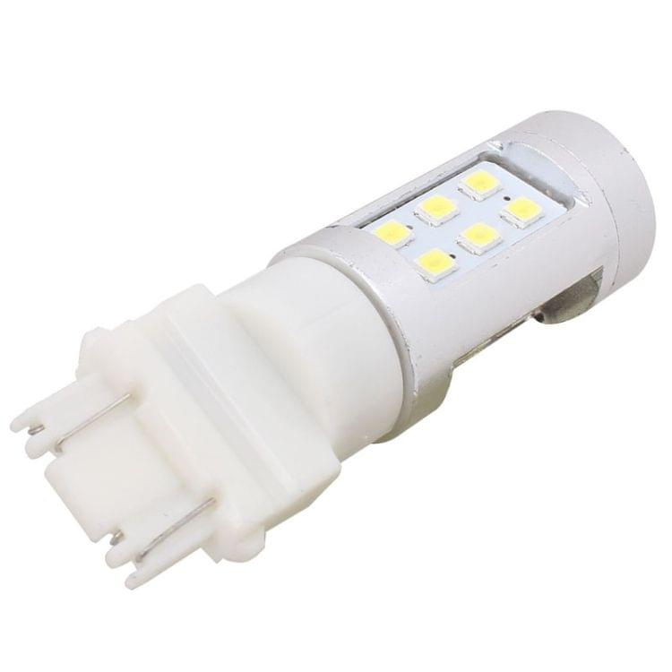 2 PCS T25 4.2W 630LM White Light Dual Wires 21 LED 2835 SMD Car Brake Light Daytime Running Light Bulb,  DC 12V