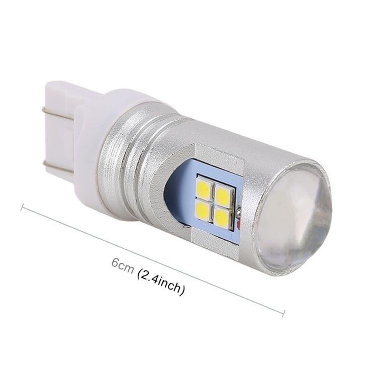 2 PCS T20/7440 7.5W 600LM 6000K Car Auto Turn Lights / Reversing Light 12LEDs SMD-3030 Lamps, DC 12V-24V(White Light)