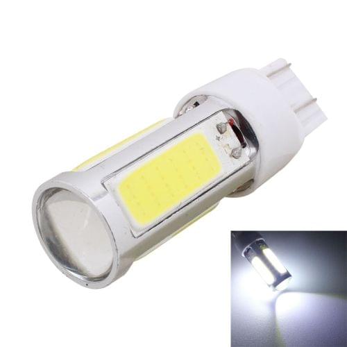 2PCS T20 Dual Wires 1250LM 20W + 5W 5 x COB LED White Light Brake Light Daytime Running Light Bulb, DC 12V