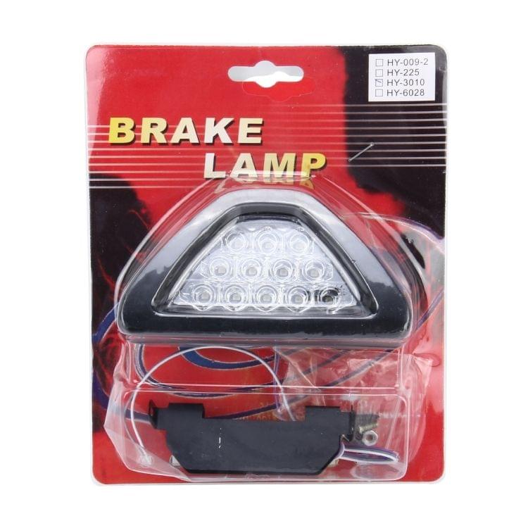 12-LED White Light Rear Tail Warning Brake Light for DC 12V Cars