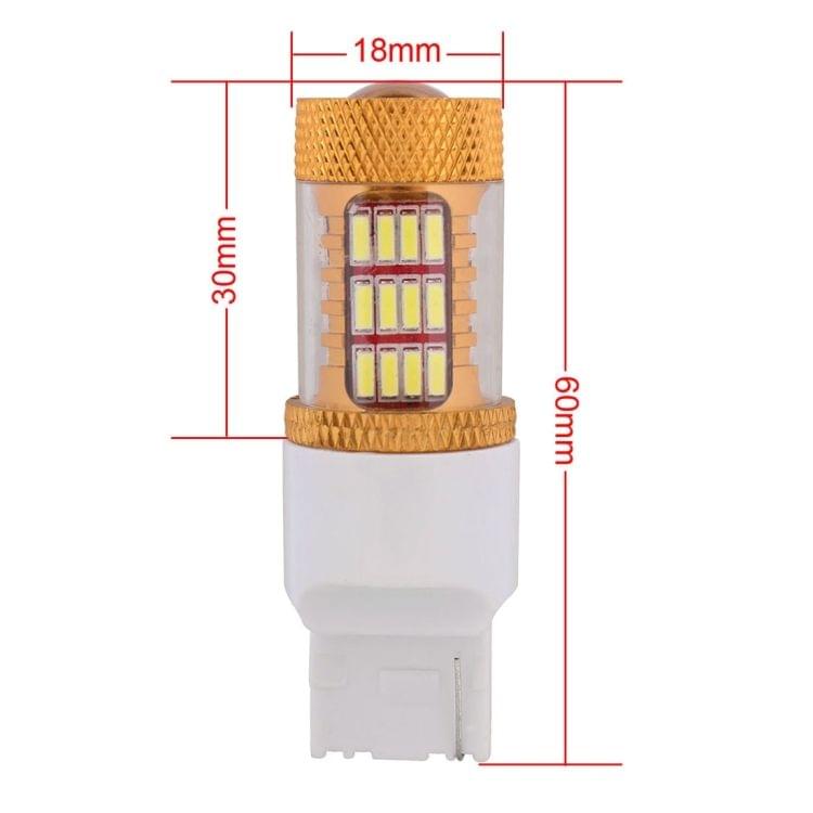 2 PCS  T20 W21W 7440 5W 540LM White Light 54 SMD 4014 LED Car Brake Light Tail Light Bulb, DC 12V(White Light)