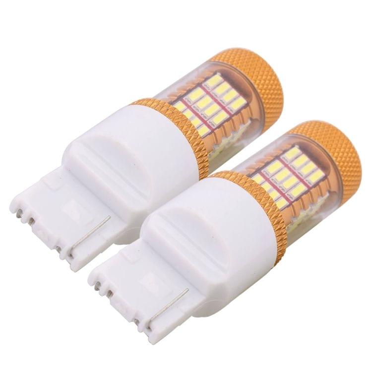 2 PCS  T20 W21W 7440 5W 540LM White Light 54 SMD 4014 LED Car Brake Light Tail Light Bulb, DC 12V(White Light)