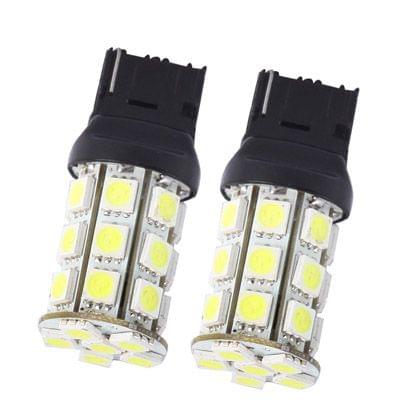 7440 White 27 LED Car Signal Light Bulb (Pair)