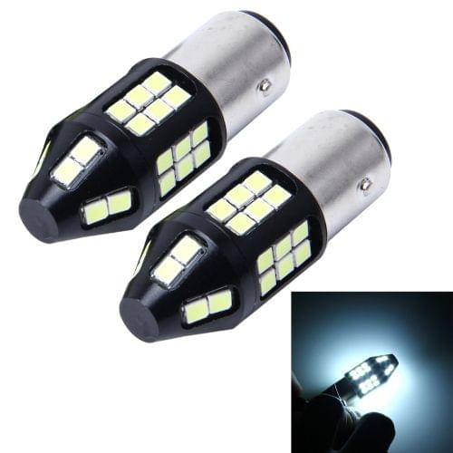 2 PCS 1157 10W 650LM 6000K Car Auto Brake Lights Turn Light Backup Light with 40 SMD-3030 LED Lamps, DC 12V(White Light)