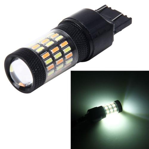 7443 5W 350LM 60LEDs DC 12V 6000K SMD-4014 Car Auto Brake Light Turn Signal Lights (White Light+Yellow Light)