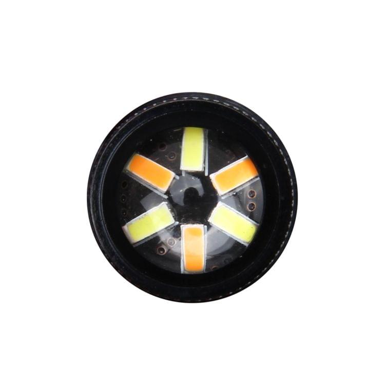 7443 5W 350LM 60LEDs DC 12V 6000K SMD-4014 Car Auto Brake Light Turn Signal Lights (White Light+Yellow Light)