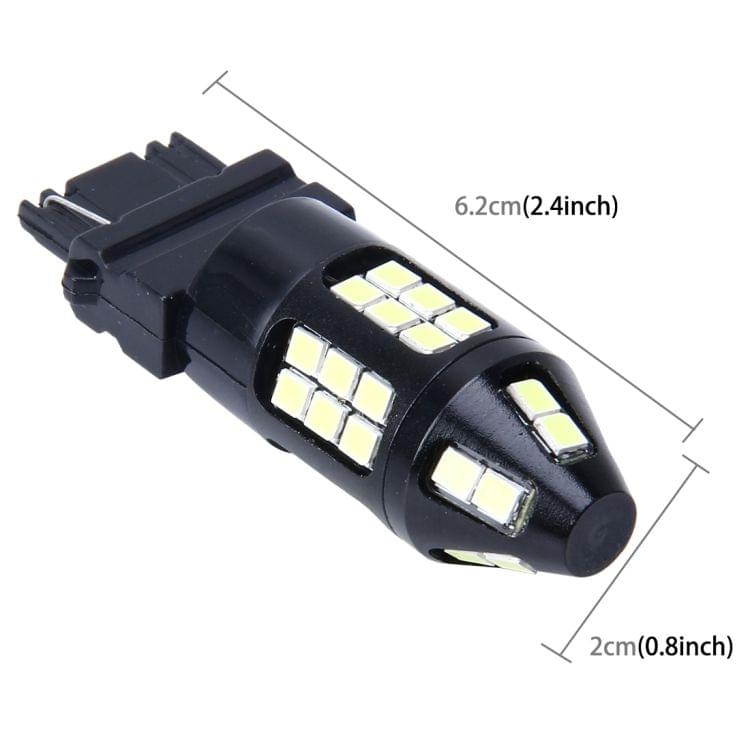 2 PCS 7440 10W 650LM 6000K Car Auto Brake Lights Turn Light Backup Light with 40 SMD-3030 LED Lamps, DC 12V(White Light)