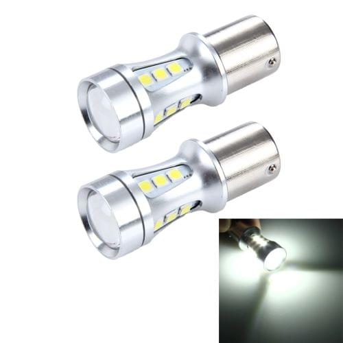 2 PCS 1156/BA15S 10W 1000LM 6500K 18 SMD-3030 LED Car Brake Lights Turn Light, DC 12V(White Light)