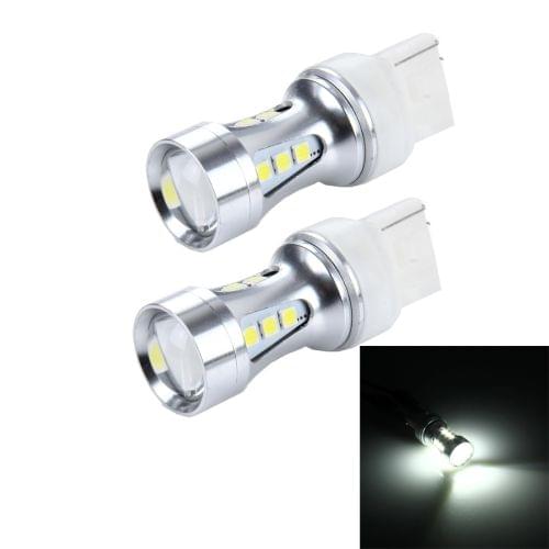 2 PCS 7440 10W 1000LM 6500K 18 SMD-3030 LED Car Brake Lights Turn Light, DC 12V(White Light)