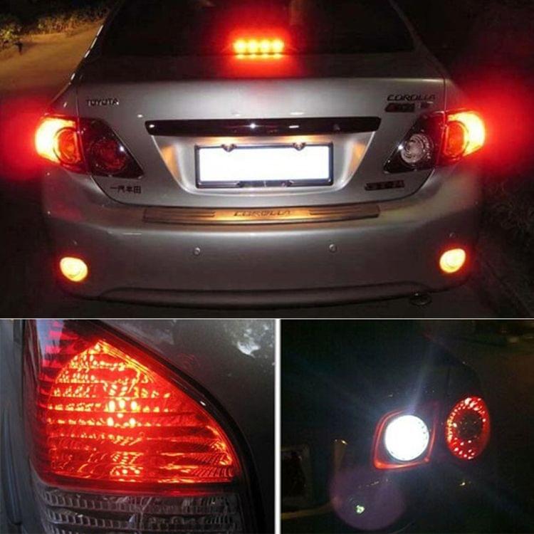 2 PCS 7440 10W 1000LM 6500K 18 SMD-3030 LED Car Brake Lights Turn Light, DC 12V(White Light)